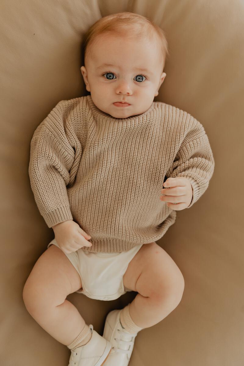Beige Chunky Knit Sweater