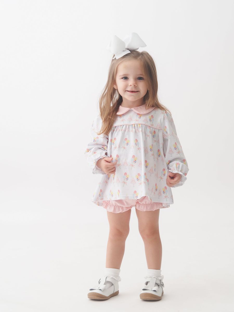 Birthday Girls Bubble Short Set