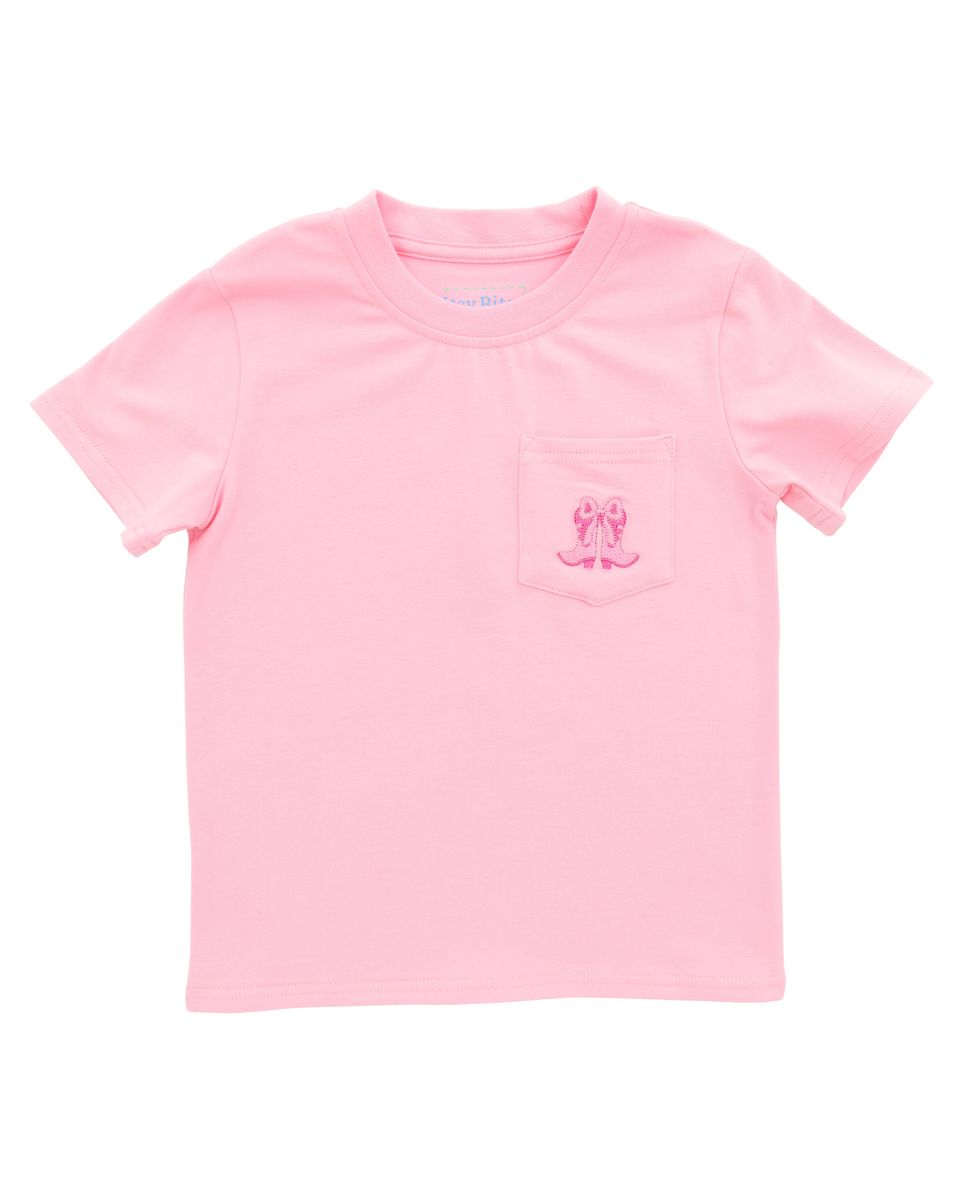 Pink Boot Pocket Tee