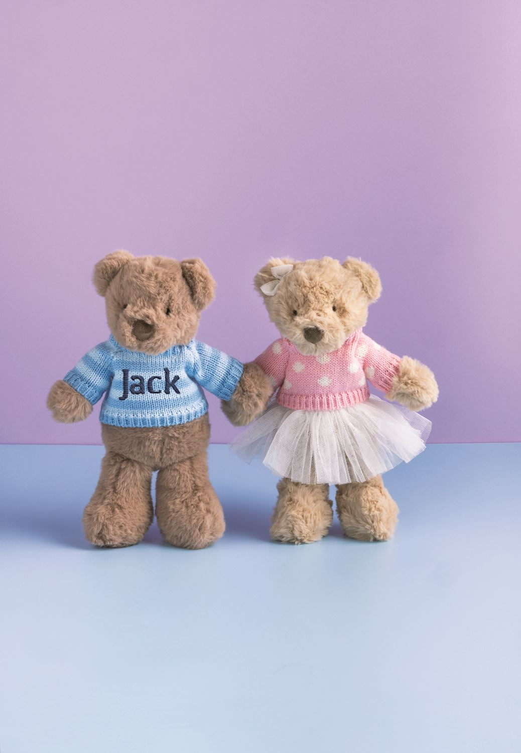 Stripe Monogram Baby Bear