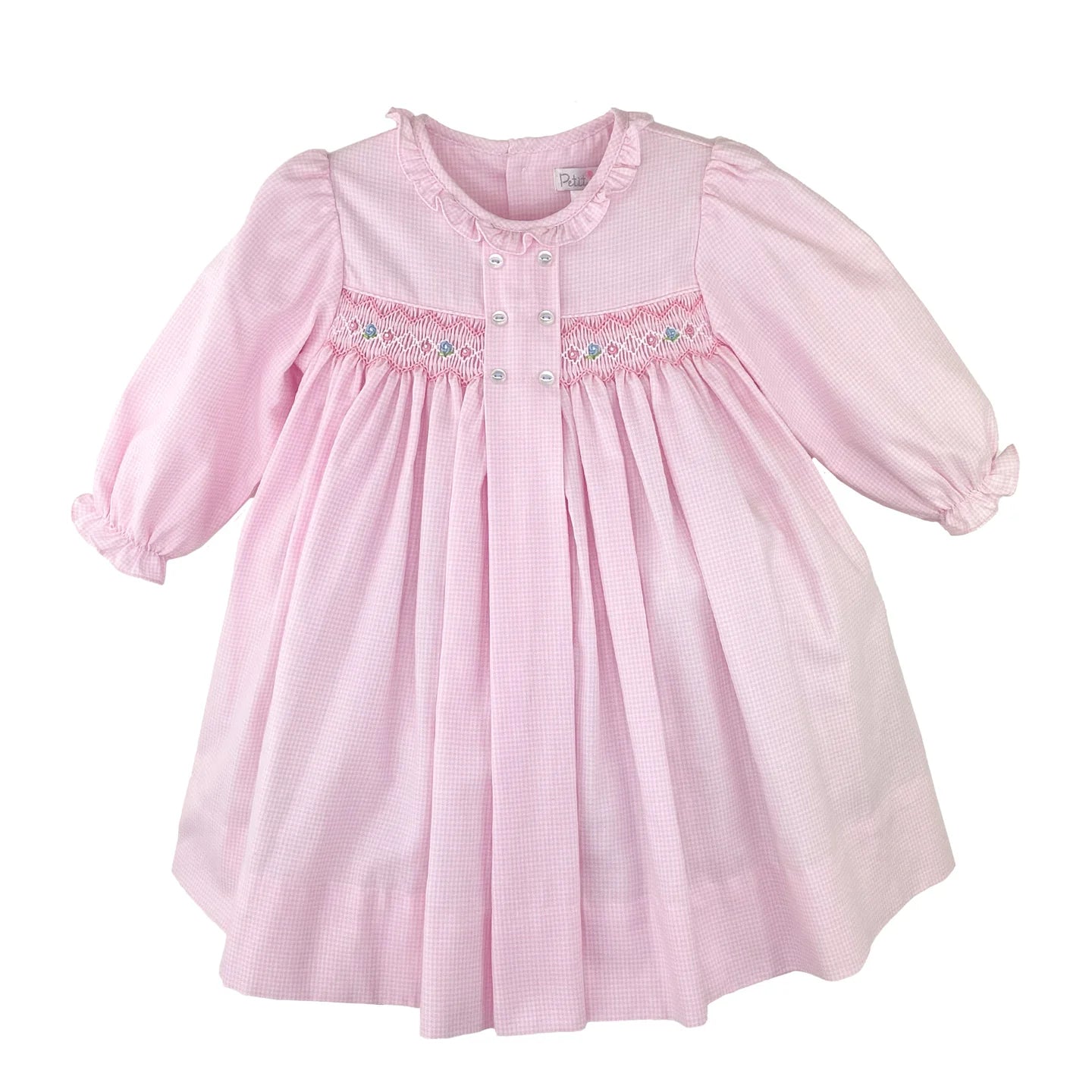 Button Pk Smock Dress/Bloomer