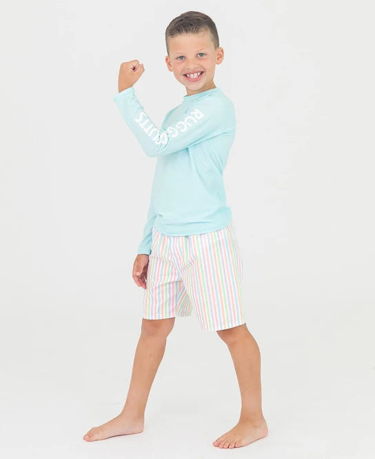 Pale Rainbow Stripe Trunks