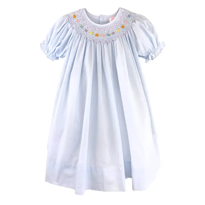 Bishop Smocked Dress w/ Flowers