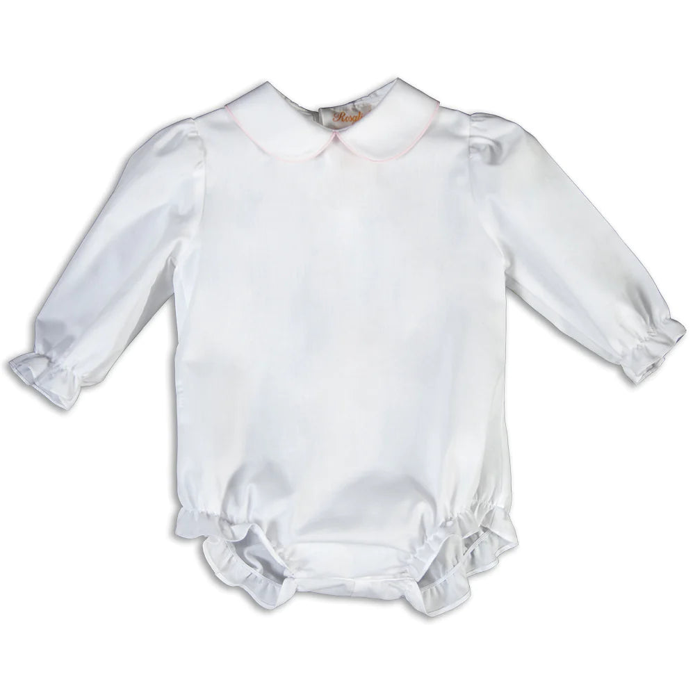 White L/S Bubble W/ Pink Trim