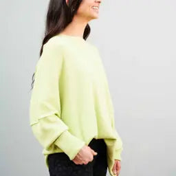 Lime Astrid Ribbed Sweater