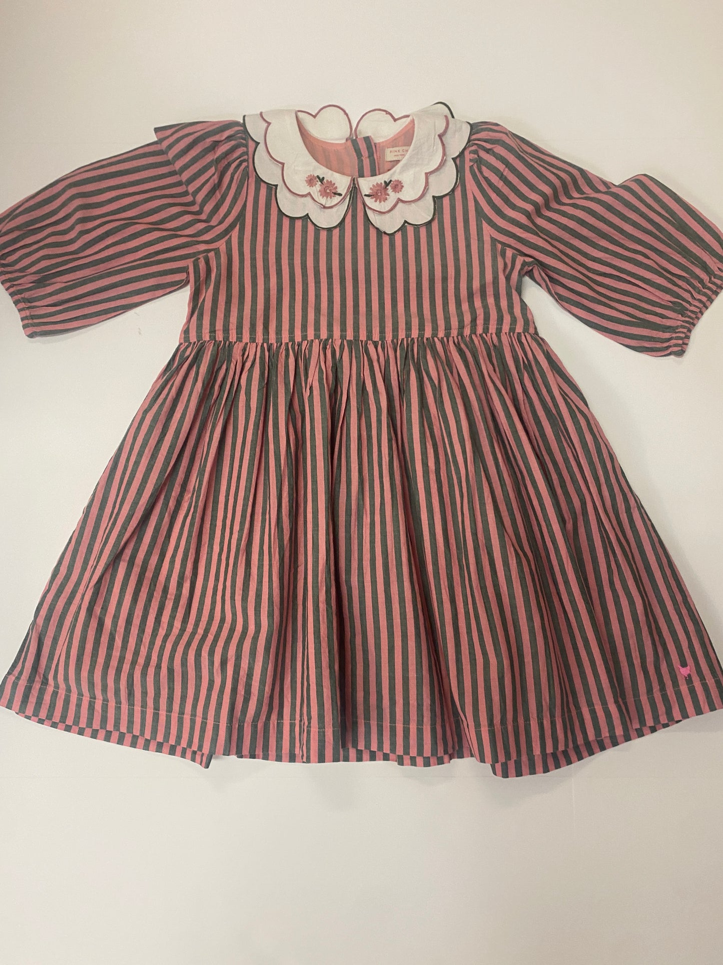 Pink Green Stripe Dress