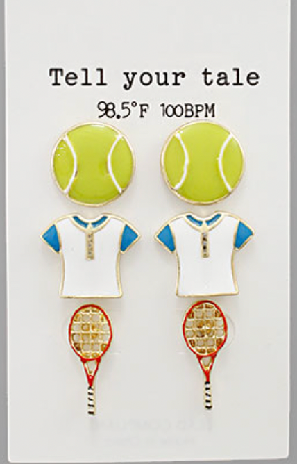 3 Pair Tennis Studs