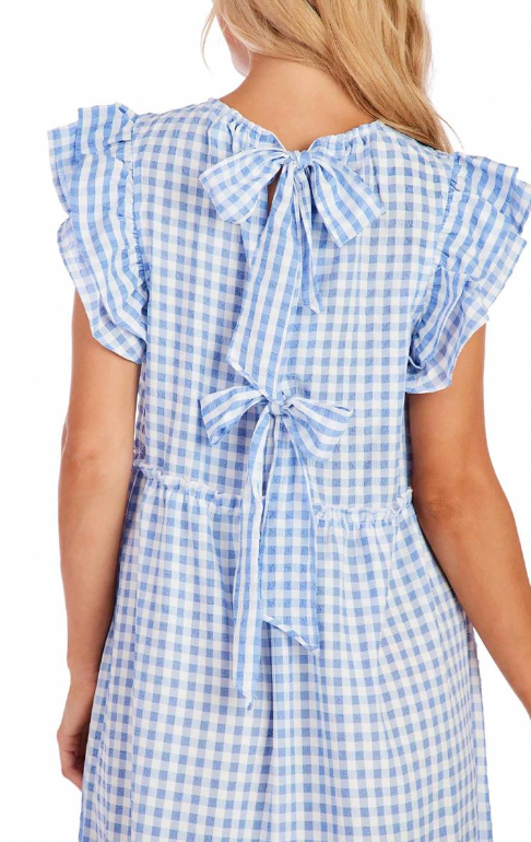 Blue Bardot Maxi Dress