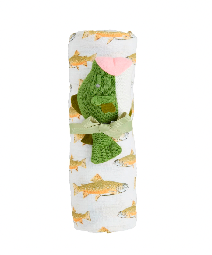 Fish Swaddle & Rattle