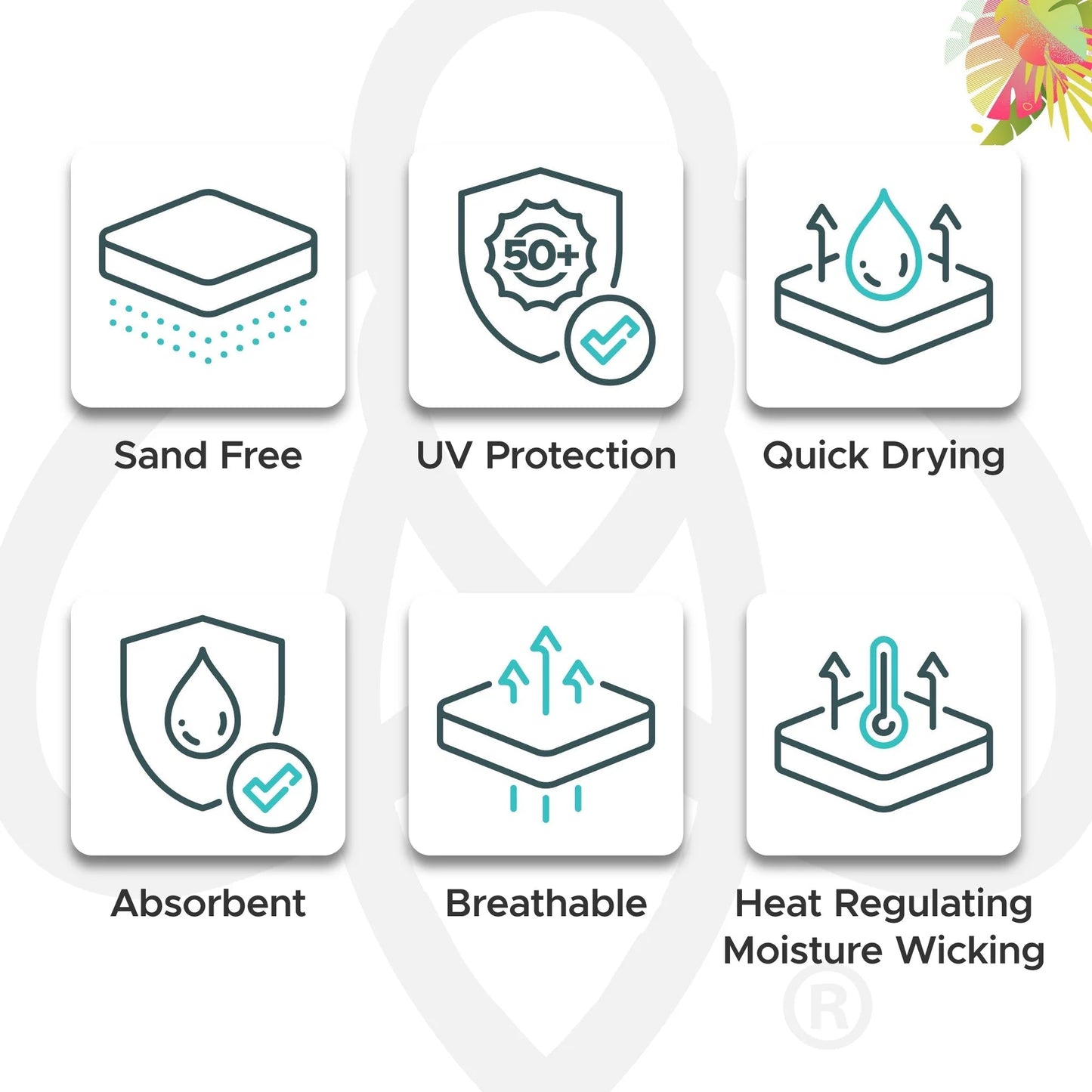 Zebra Full UPF50Towel