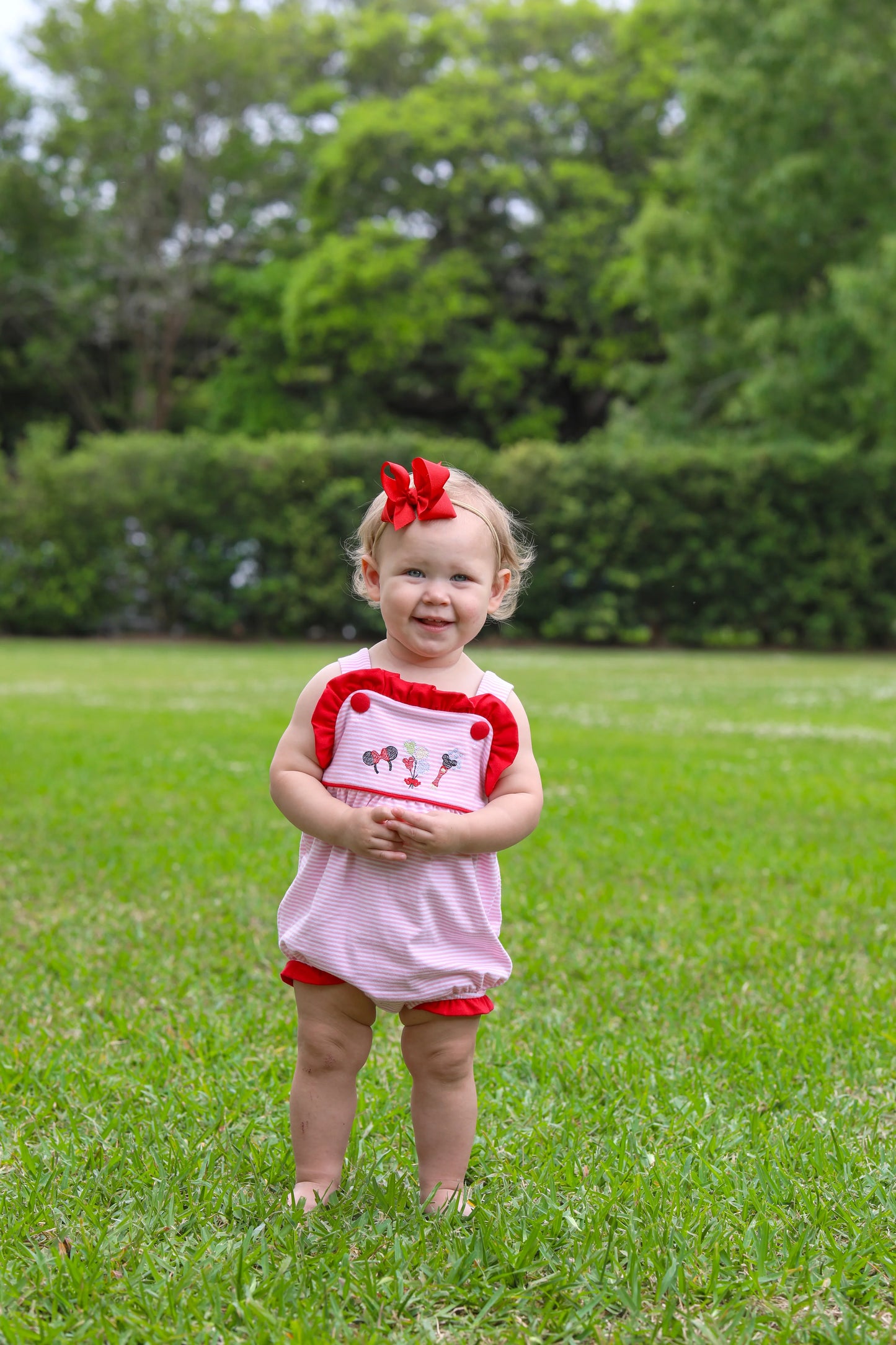 Mouse Emb Ruffle Sunsuit