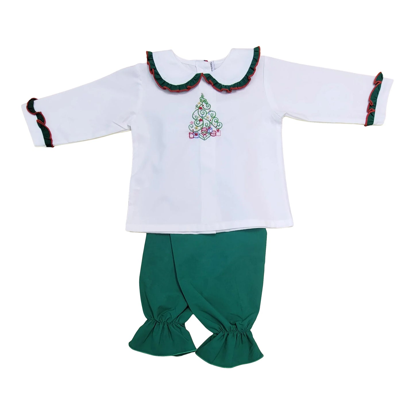 Christmas Emb Tree Pant Set