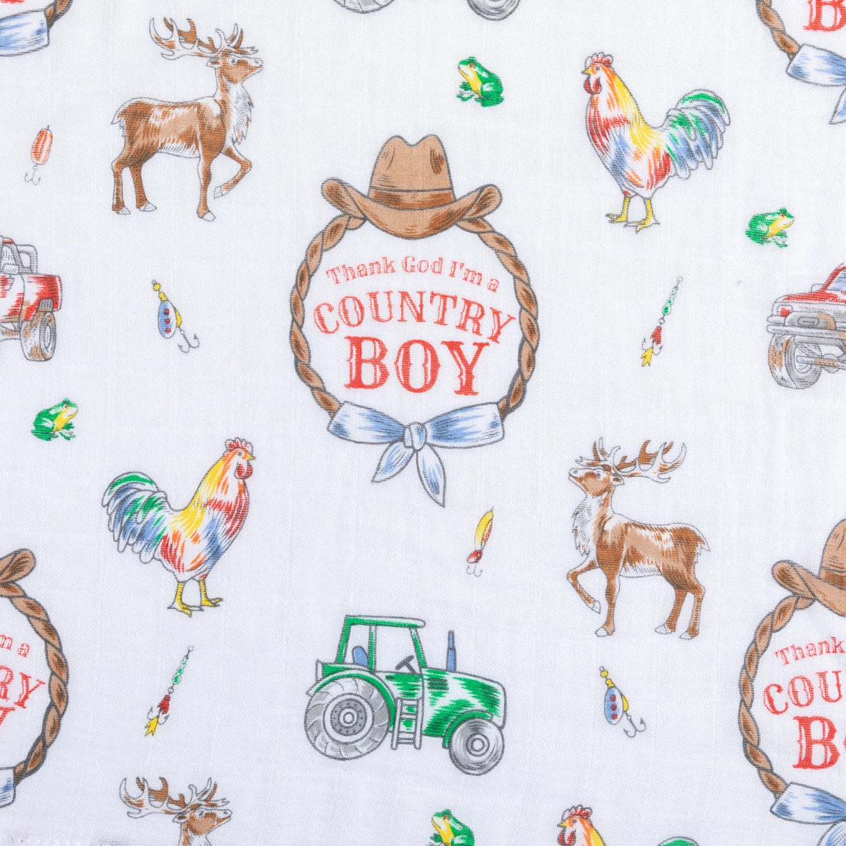 Country BOY Muslin Swaddle