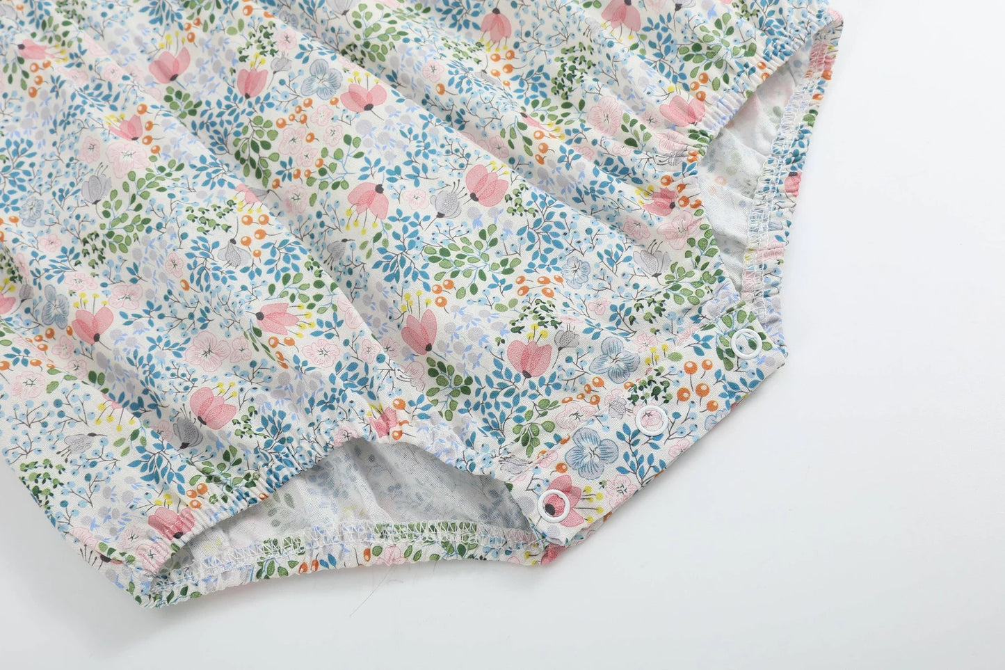 Pink Floral Smock Romper