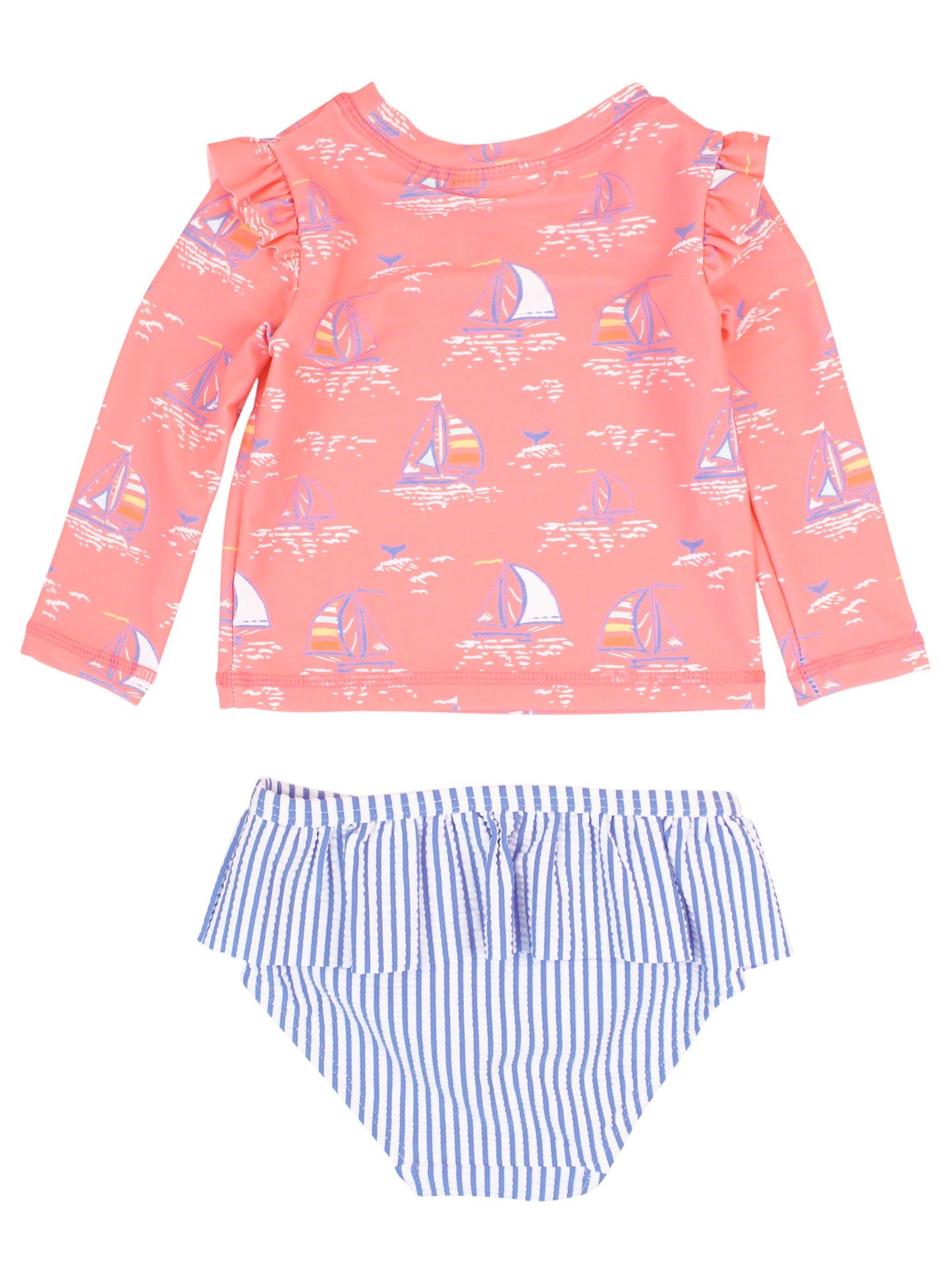 Pink Seas The Day Skirted Rash Guard