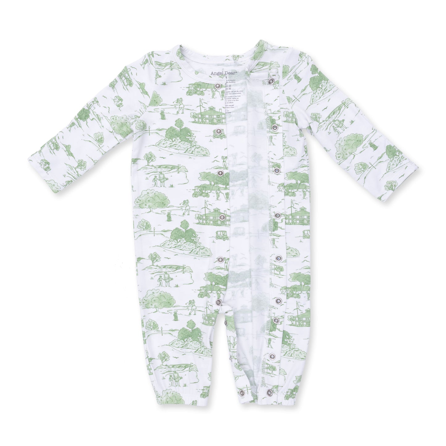 Golf Green Toile Conv Gown/Hat