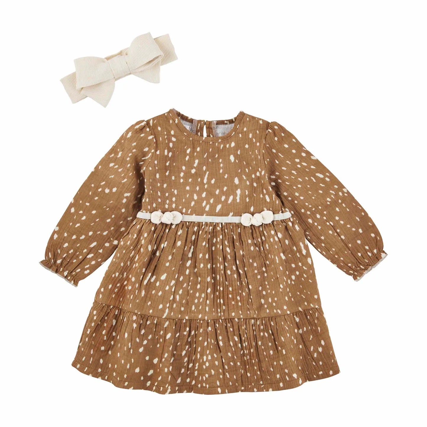 Fawn Gauze Dress w/HB
