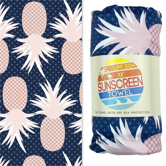 Pink Pineapple XL UPF 50+ Sunscreen Towel