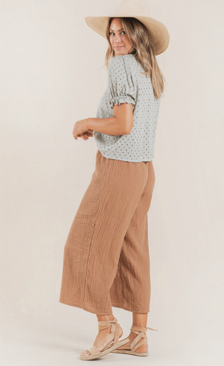 Wide Leg Terracotta Pant