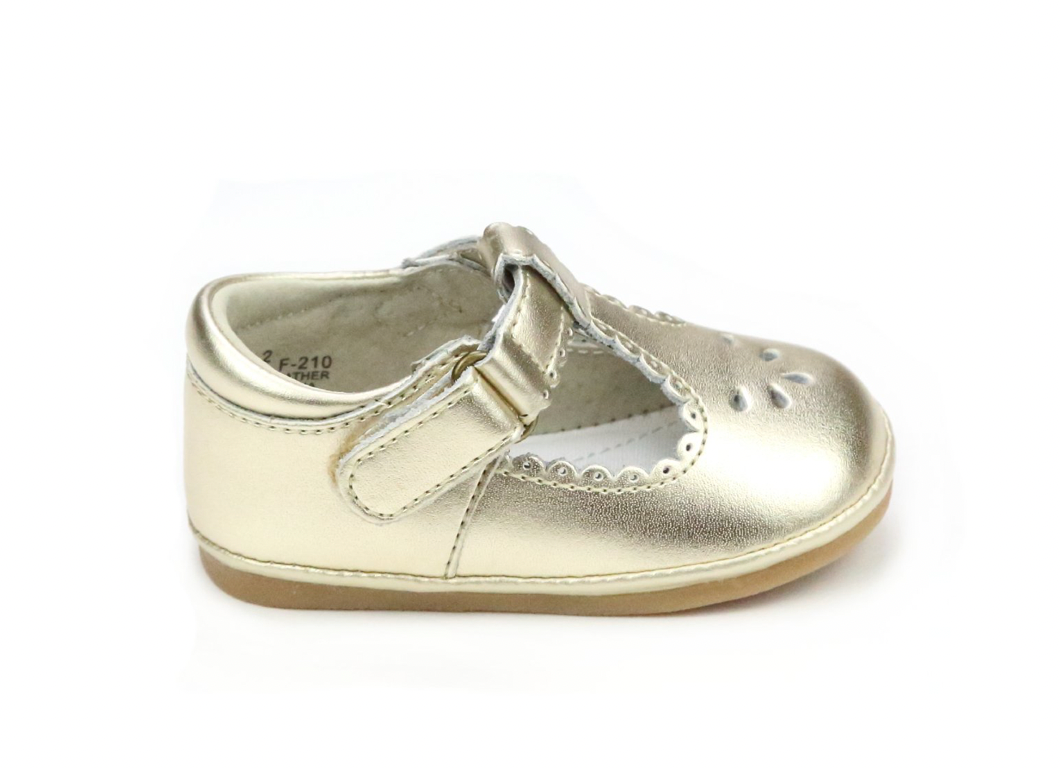 Gold Dottie Scalloped Perf MJ