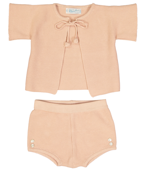 Knit Cardigan & Bloomer Set