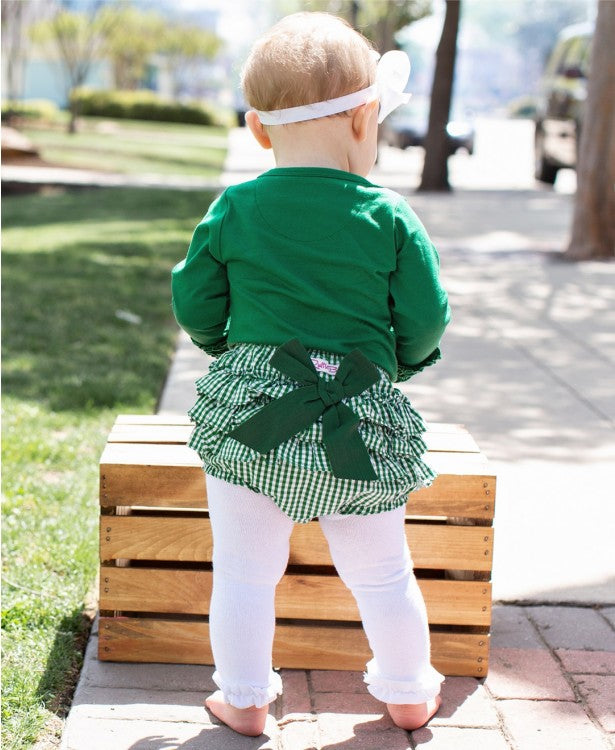 White Footless Ruffle Tights