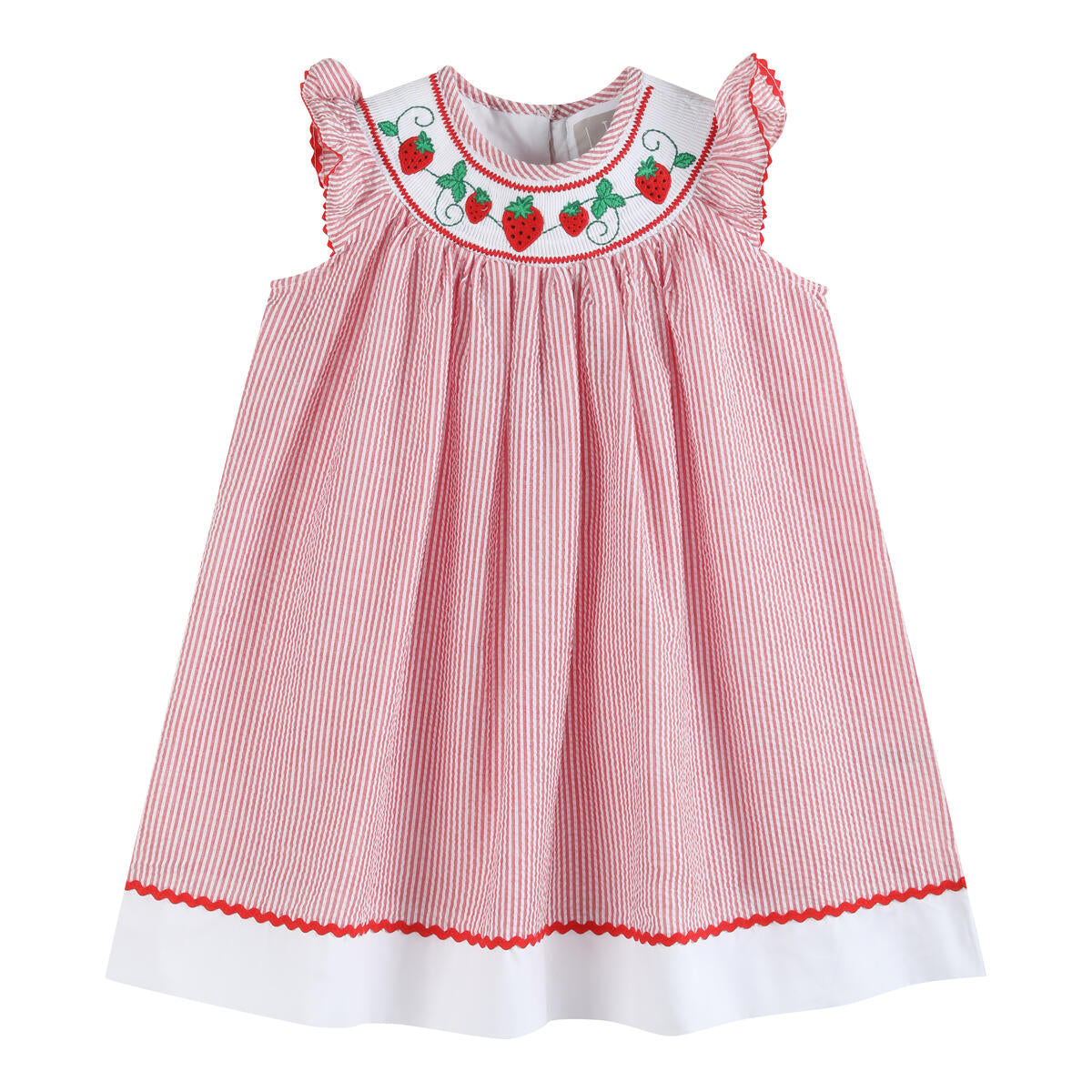 Red Strawberry Smock Dress