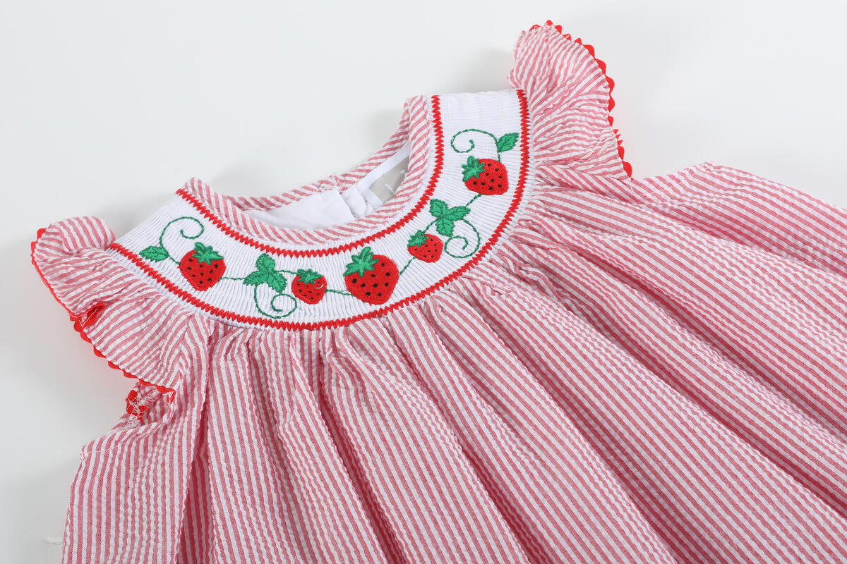 Red Strawberry Smock Dress