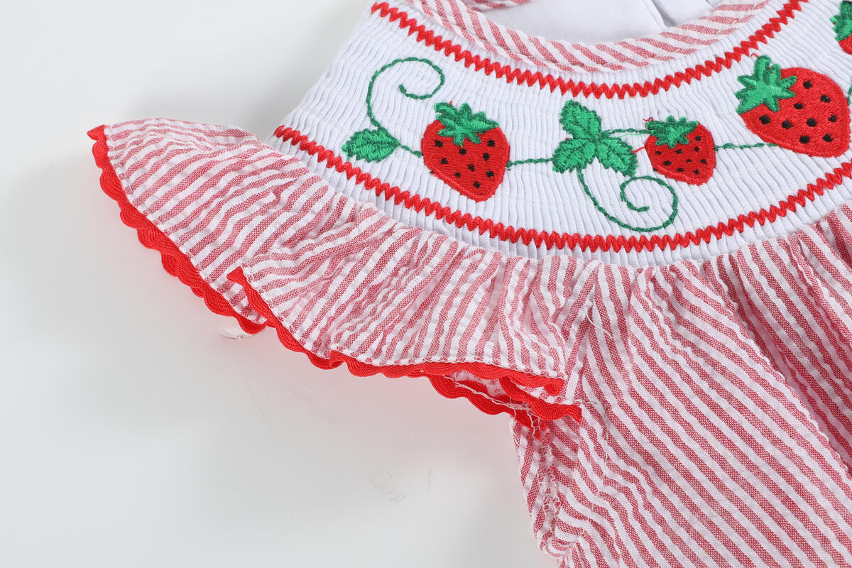 Strawberry Smock Romper