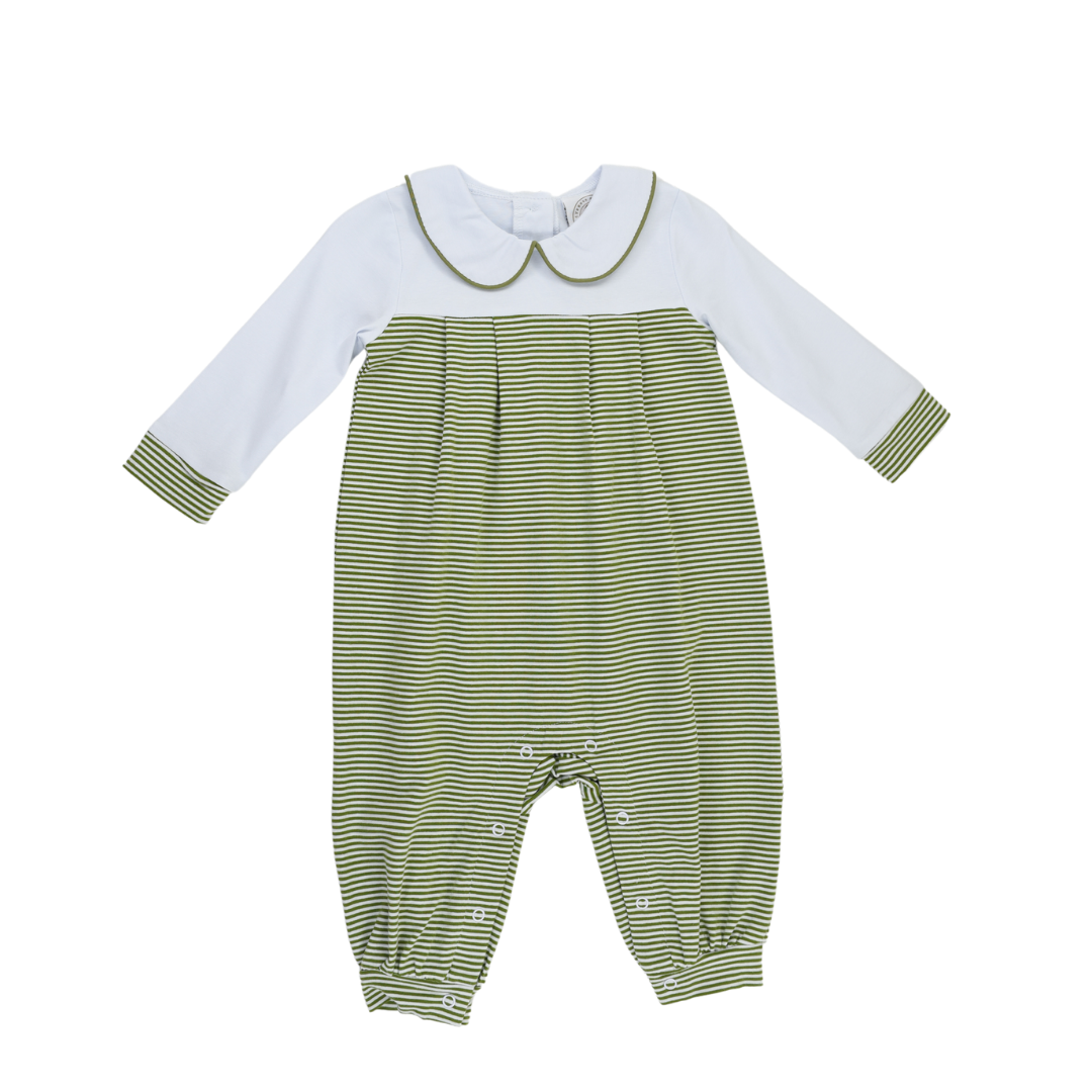 Boys Christmas Toile LS Romper