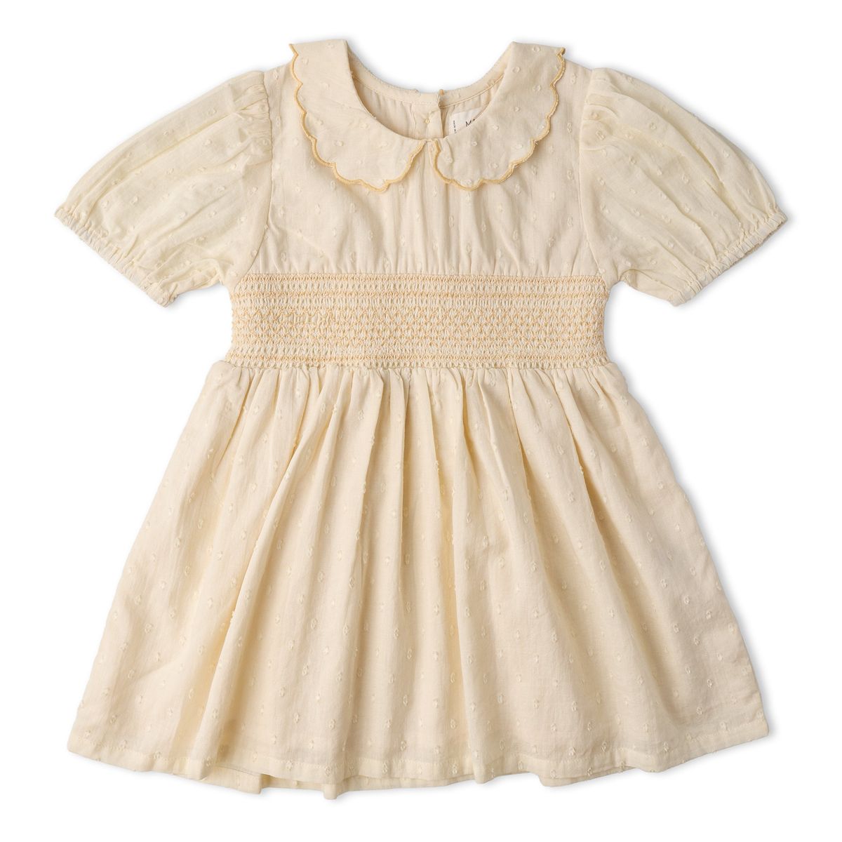 Butter Yellow Organic Smocked Dress