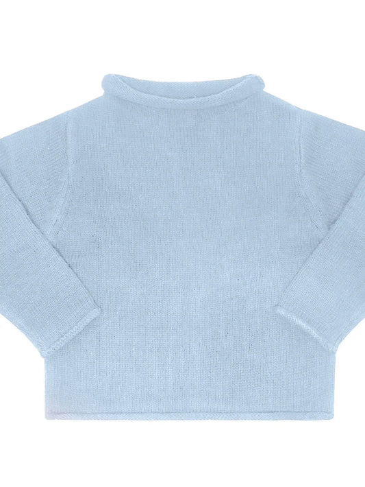 Light Blue Roll Neck Sweater