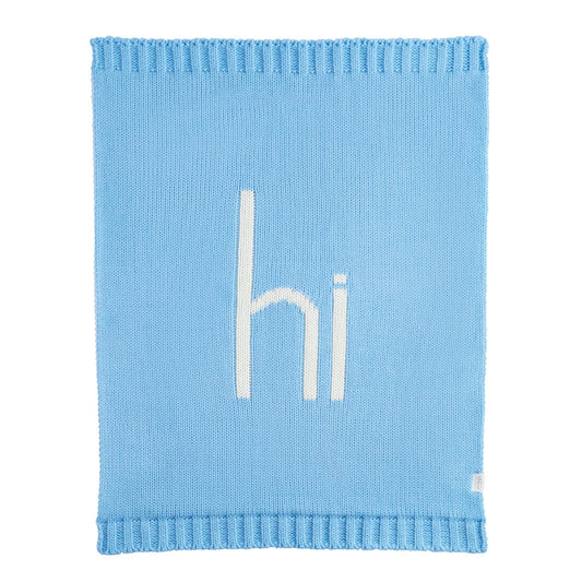 Blue Hi Baby Blanket