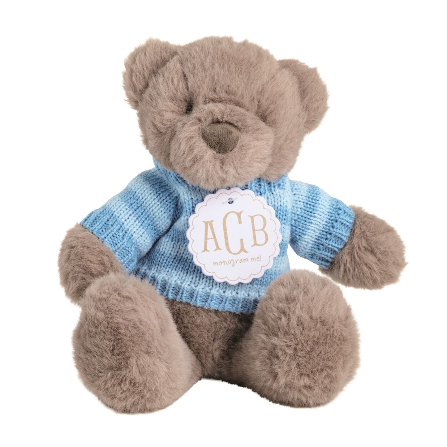 Stripe Monogram Baby Bear