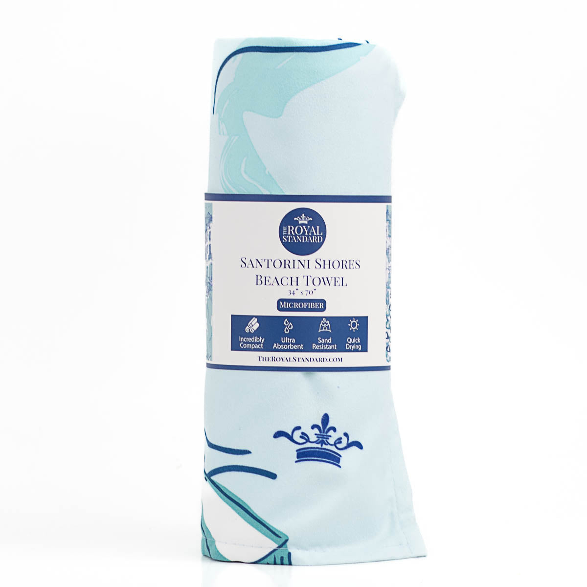 Santorini Shores Beach Towel