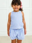 Peri Gingham Butterfly Short