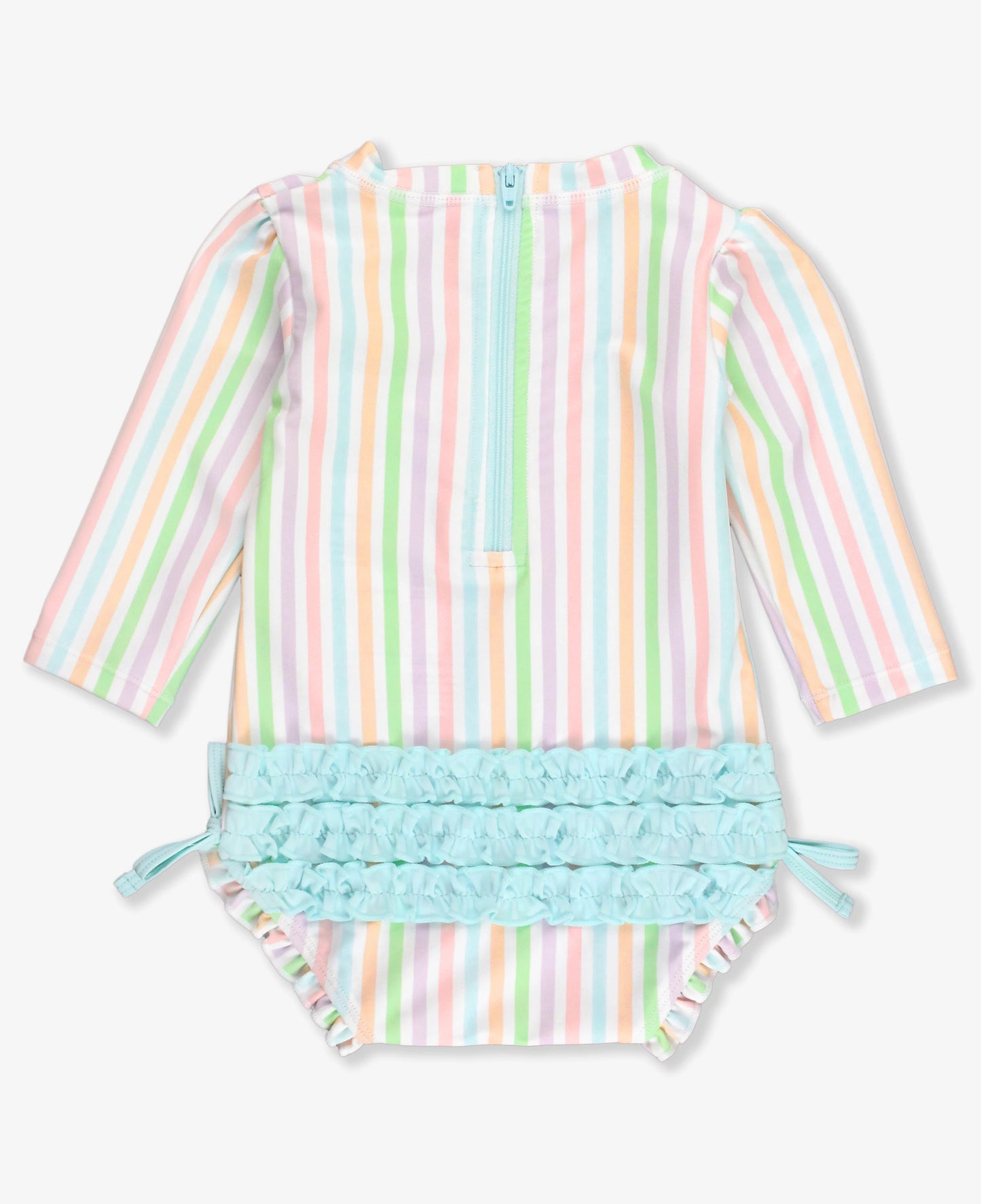 Pale Rainbow Stripe LS Rash Guard 1PC