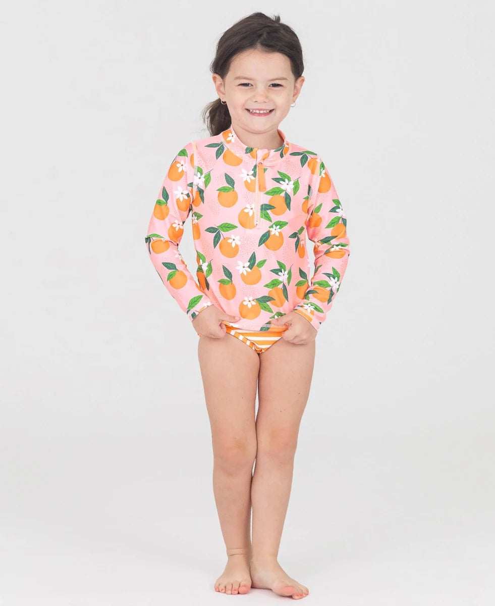 Orange You The Sweetest 2PC Rash Guard Zip