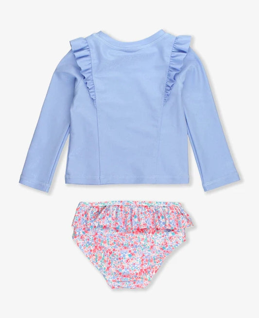 Sparkle Shimmer Ruffle Rash Guard 2PC