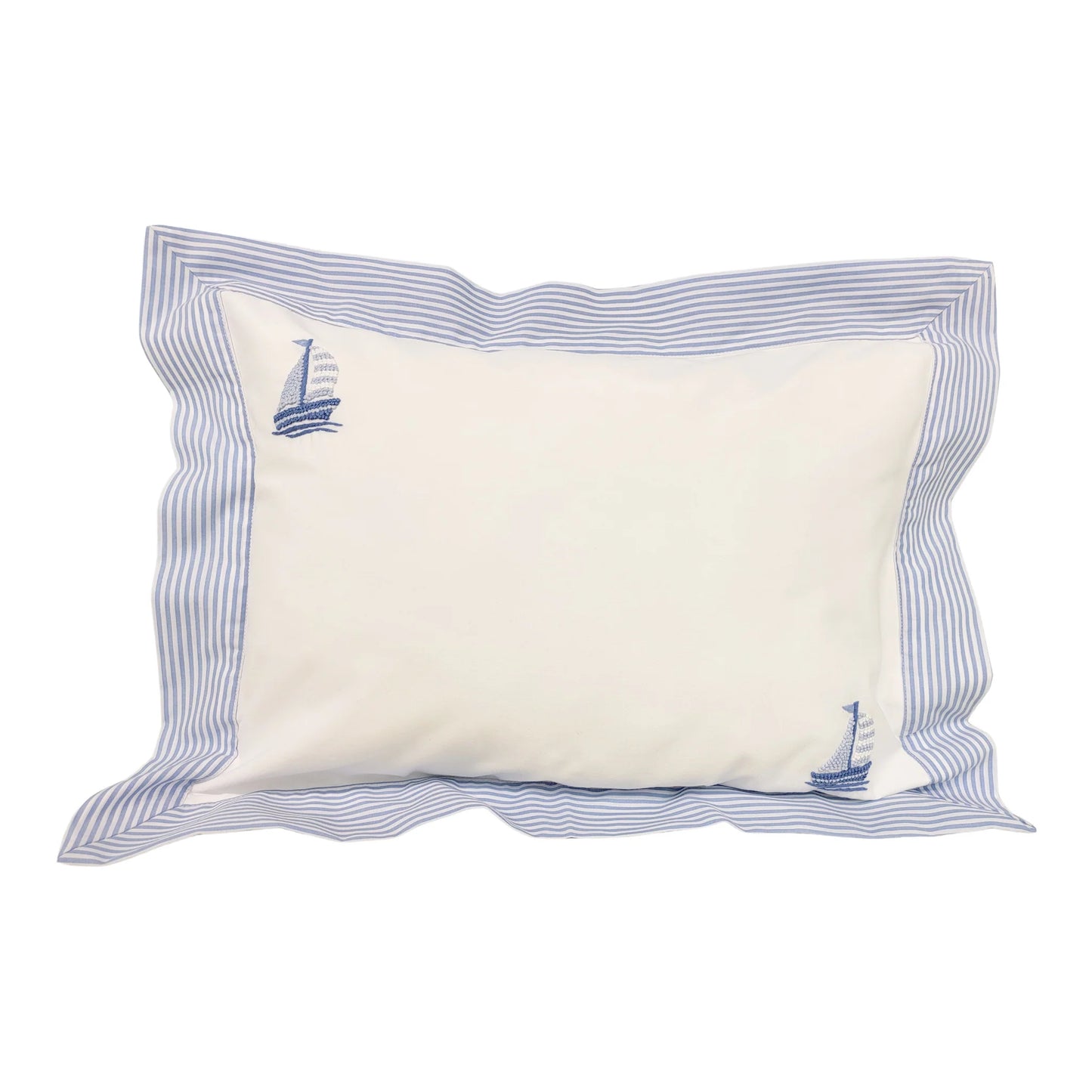 Blue Sailboat Pillowcase 12x16