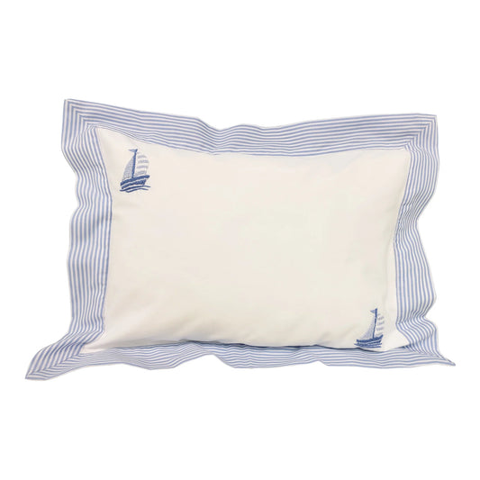 Blue Sailboat Pillowcase 12x16