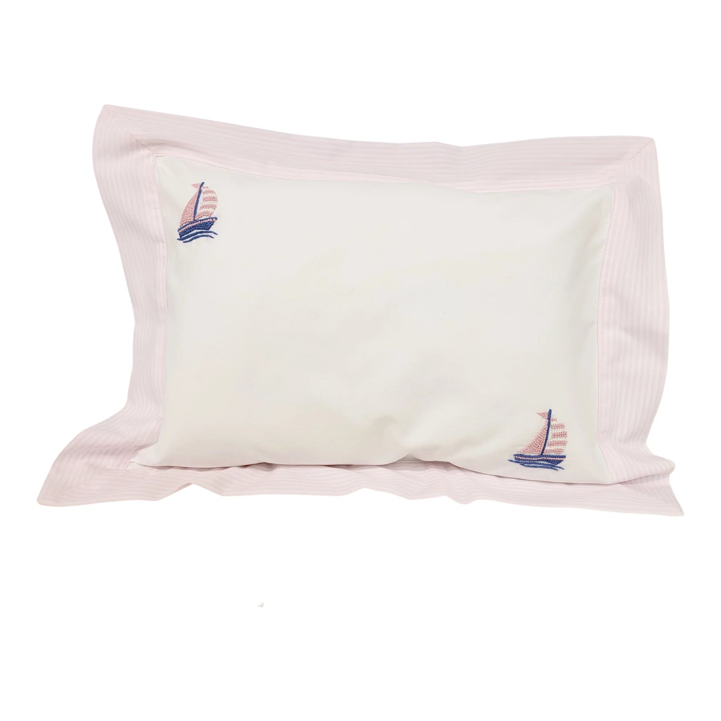 Pink Sailboat Pillowcase 12x16
