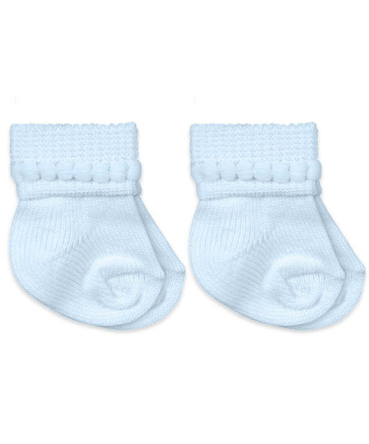 Blue Bubble Bootie 2Pk Socks