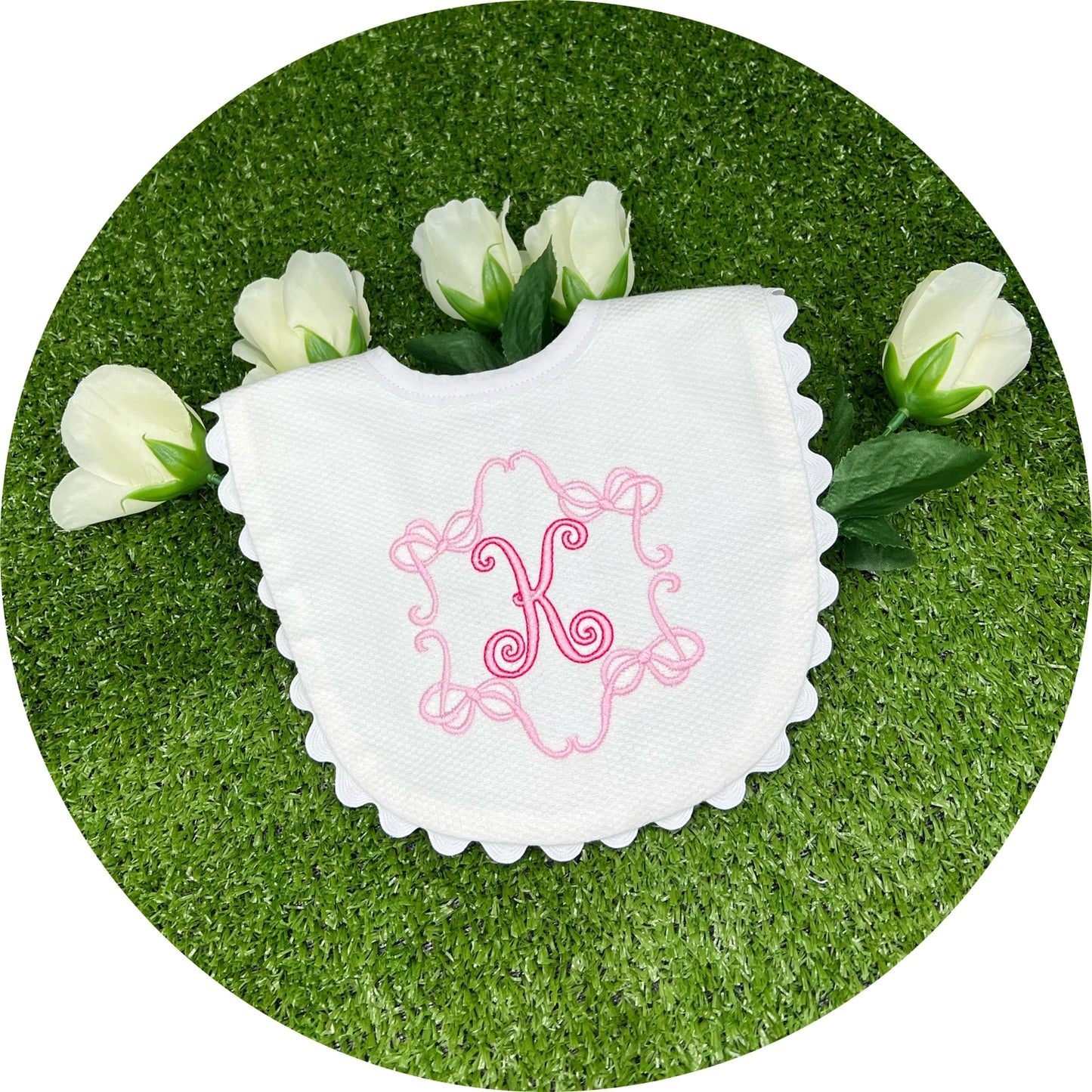 White Cotton Pique Bibs