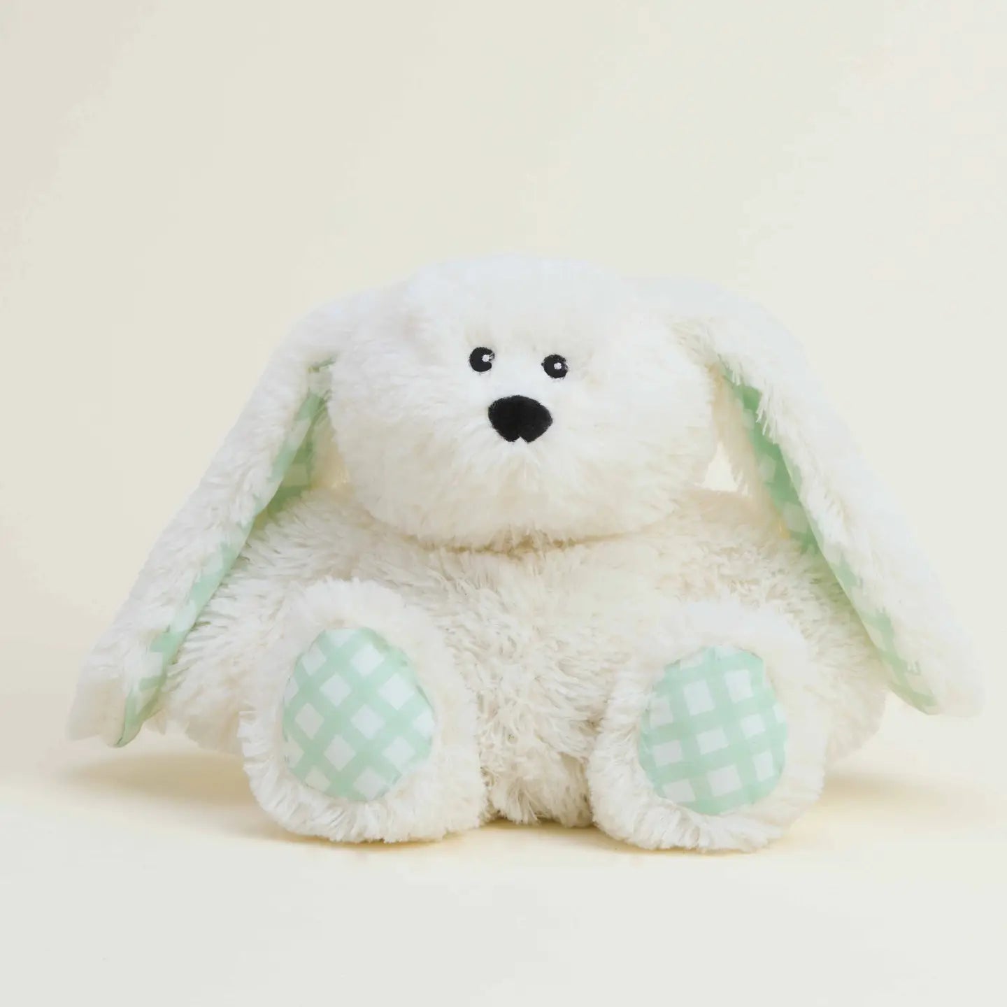 Cream Gingham Ear Bunny Warmies