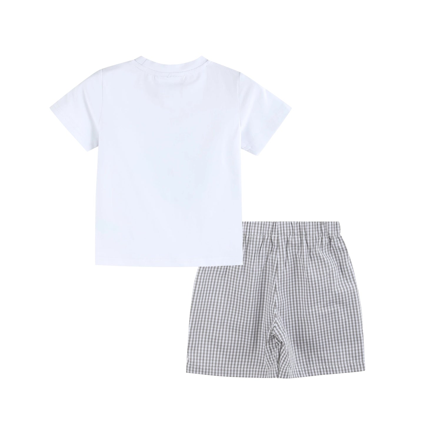 Gray Gingham Golf Tee & Short