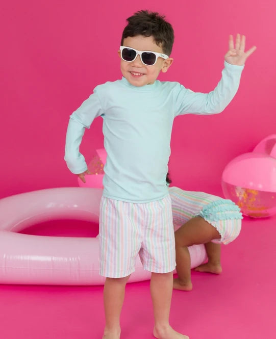 Pale Rainbow Stripe Trunks