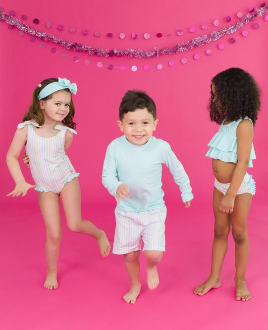 Pale Rainbow Stripe Trunks