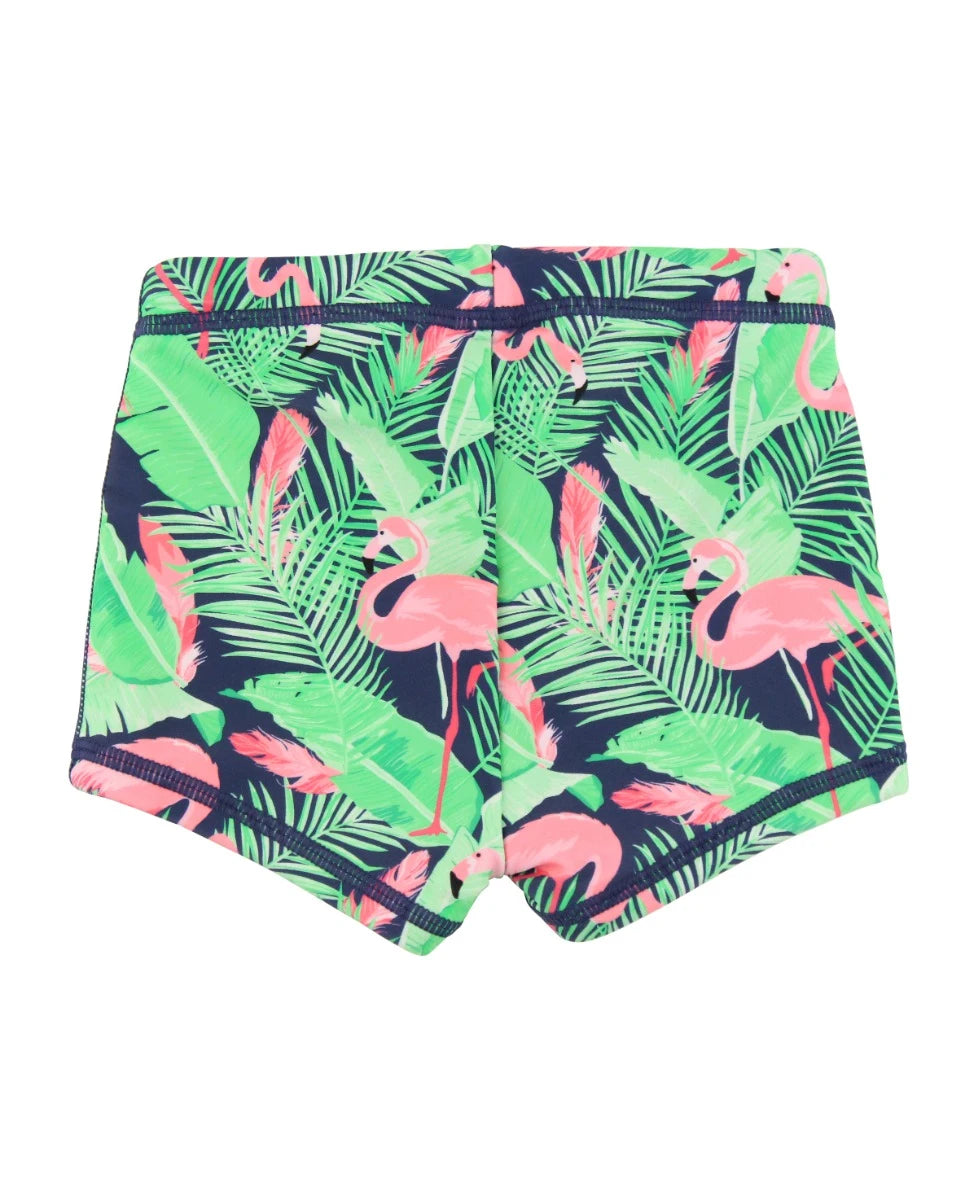 Flamingo Frenzy Swim Shorties