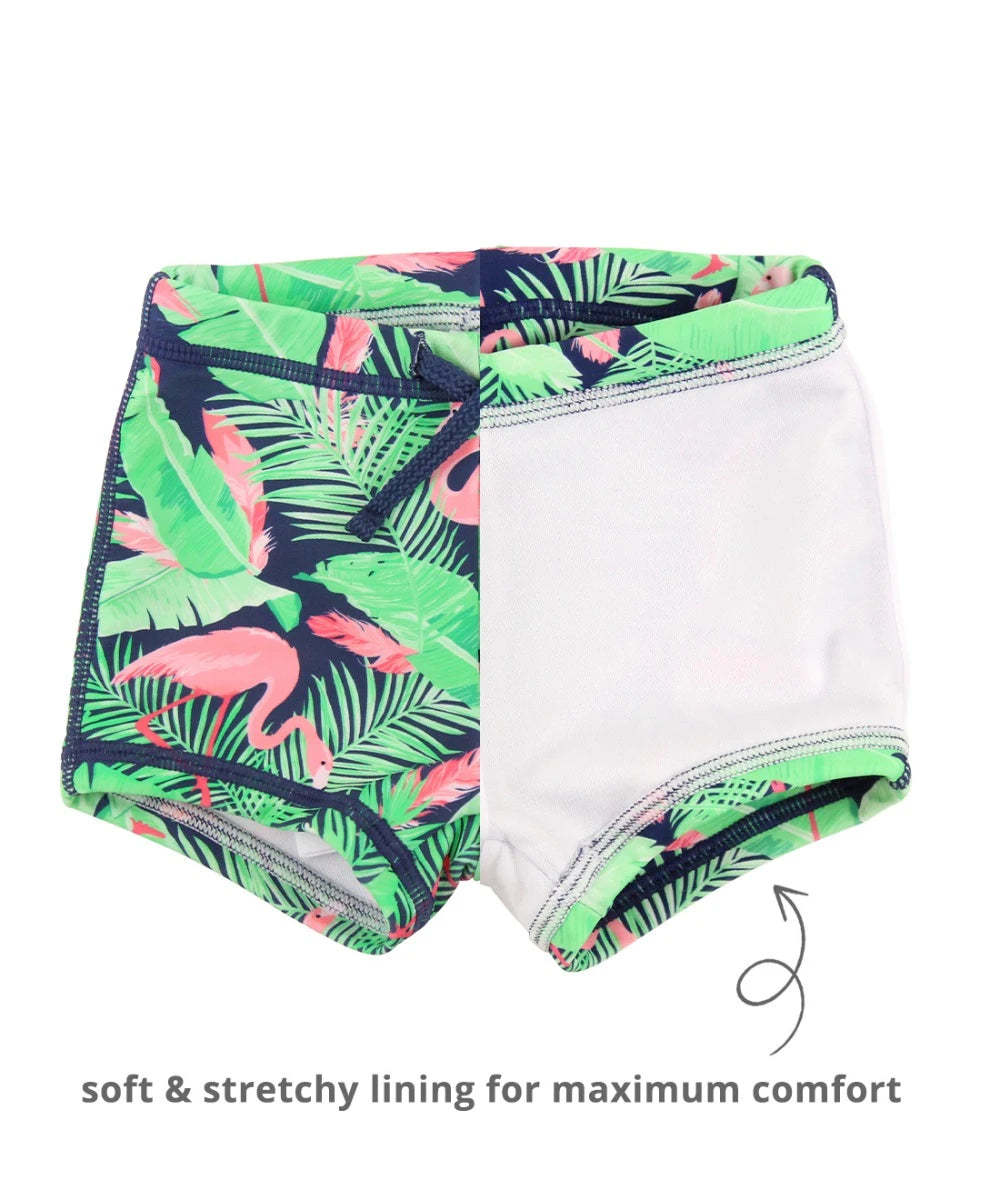 Flamingo Frenzy Swim Shorties